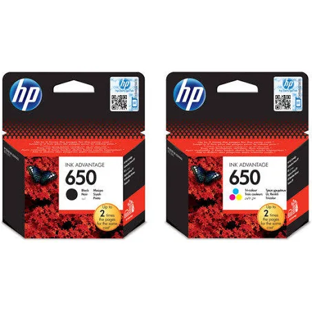 HP 650 Ink Combo Pack Black & Colour